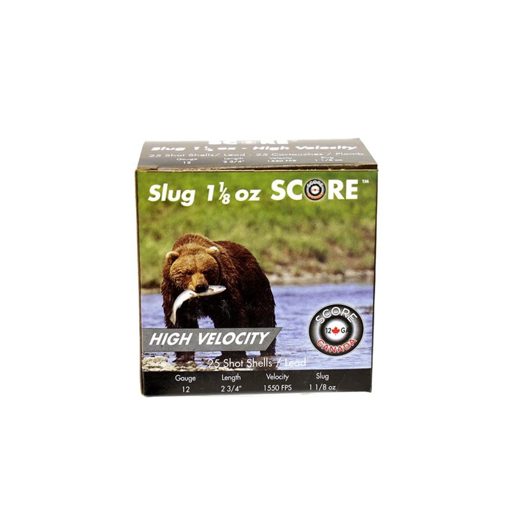 Score Score 12GA Slug 2.75" 1.1/8oz (12SLG11/8)