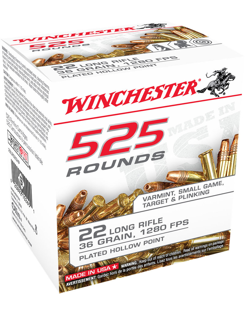 Winchester Winchester 22LR 36gr Copper Plated HP 525rnd.