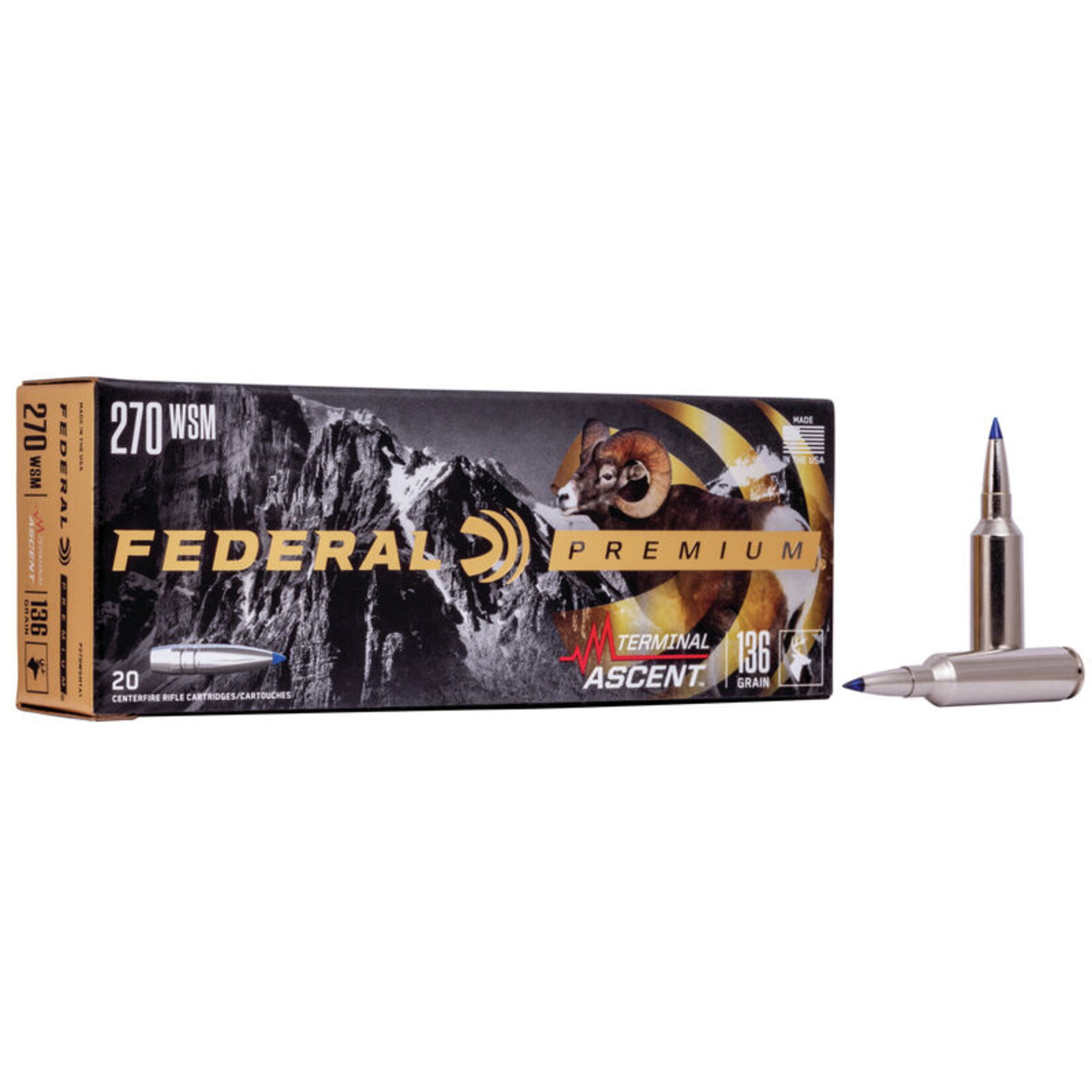 Federal Federal Premium  270 WSM 136Gr Terminal Ascent (P270WSMTA1)