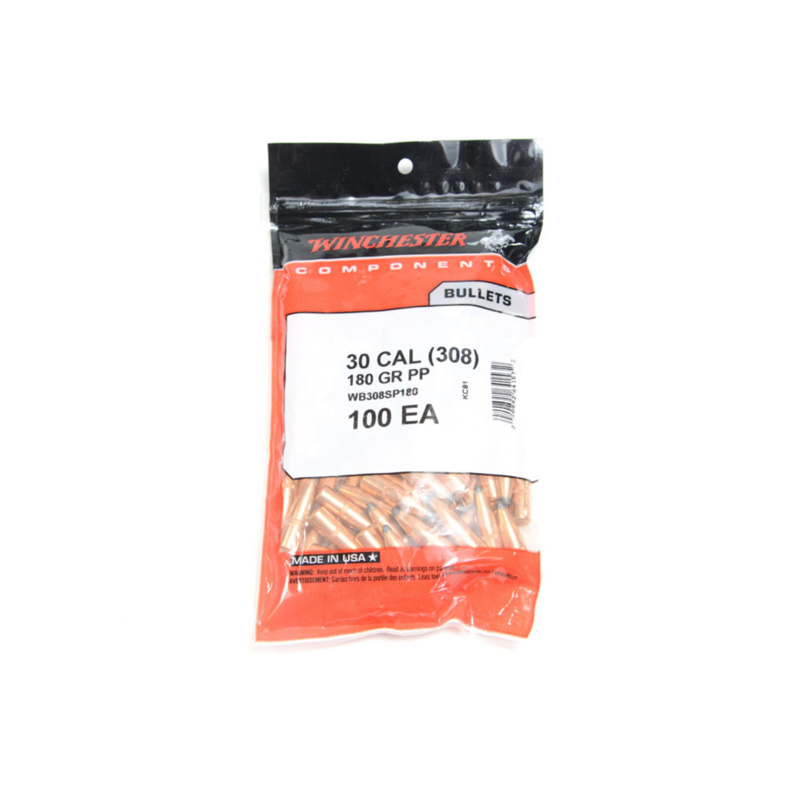 Winchester Winchester .308 dia. 30cal 180gr Power-Point 100ct. (WB308P180X)
