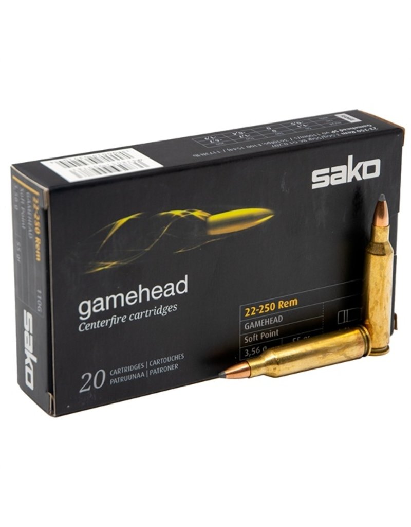 Sako Sako Gamehead 22-250 Rem 50gr SP 20rd (C613106GSA10)