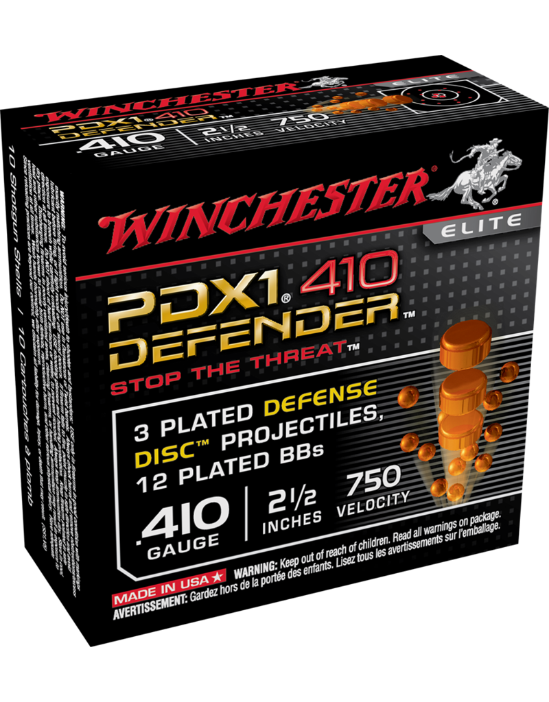 Winchester Winchester PDXI Defender 410ga 2.5" 3 discs & 12 BB's (S410PDX1)