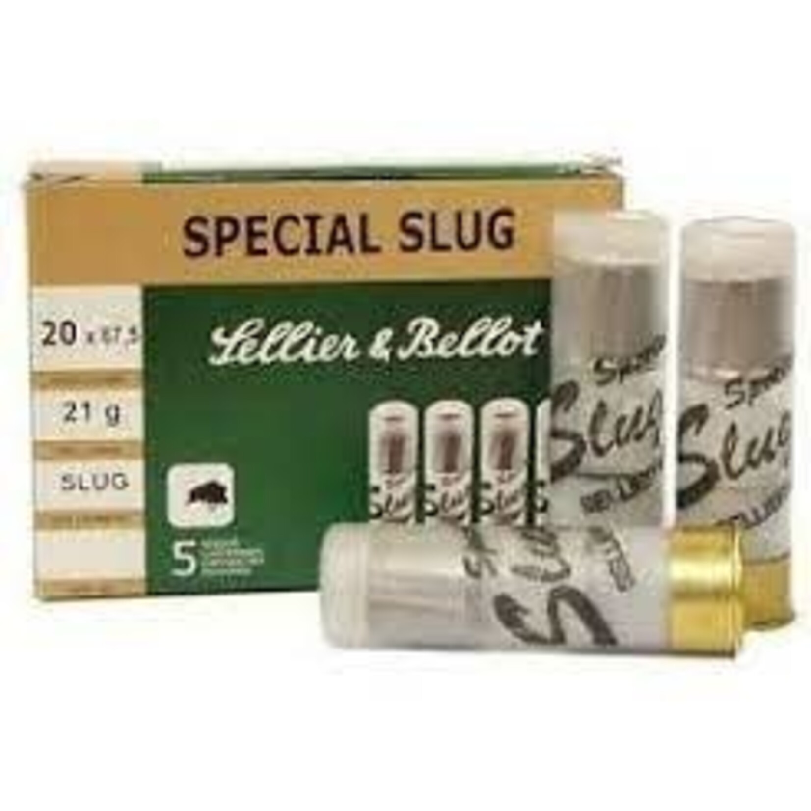 Sellier & Bellot Sellier & Bellot 20ga 2.75", 21g Rifled Slug, 5rnd