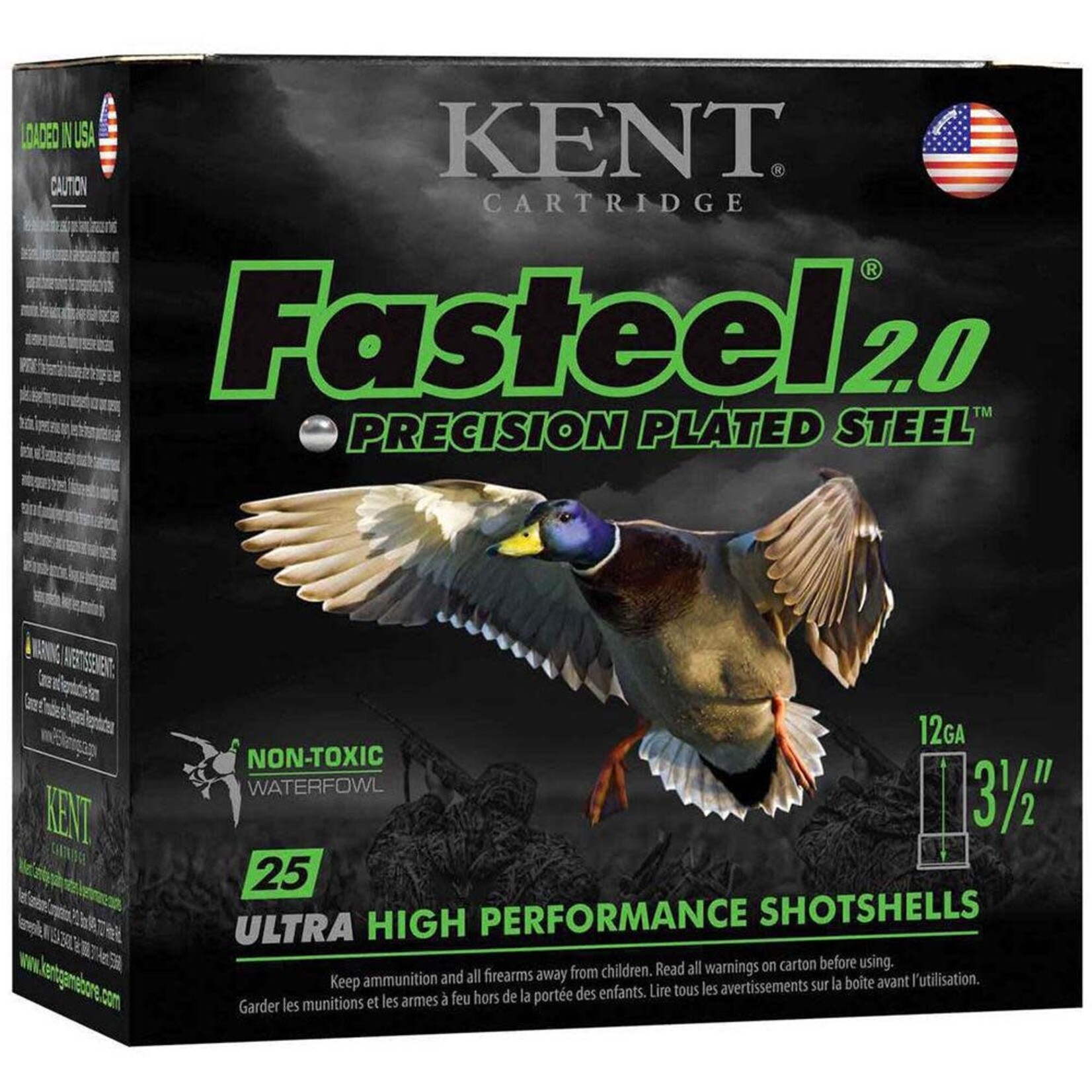 Kent Kent Fasteel 2.0 12ga 3.5", 1 3/8oz, #2 1550fps