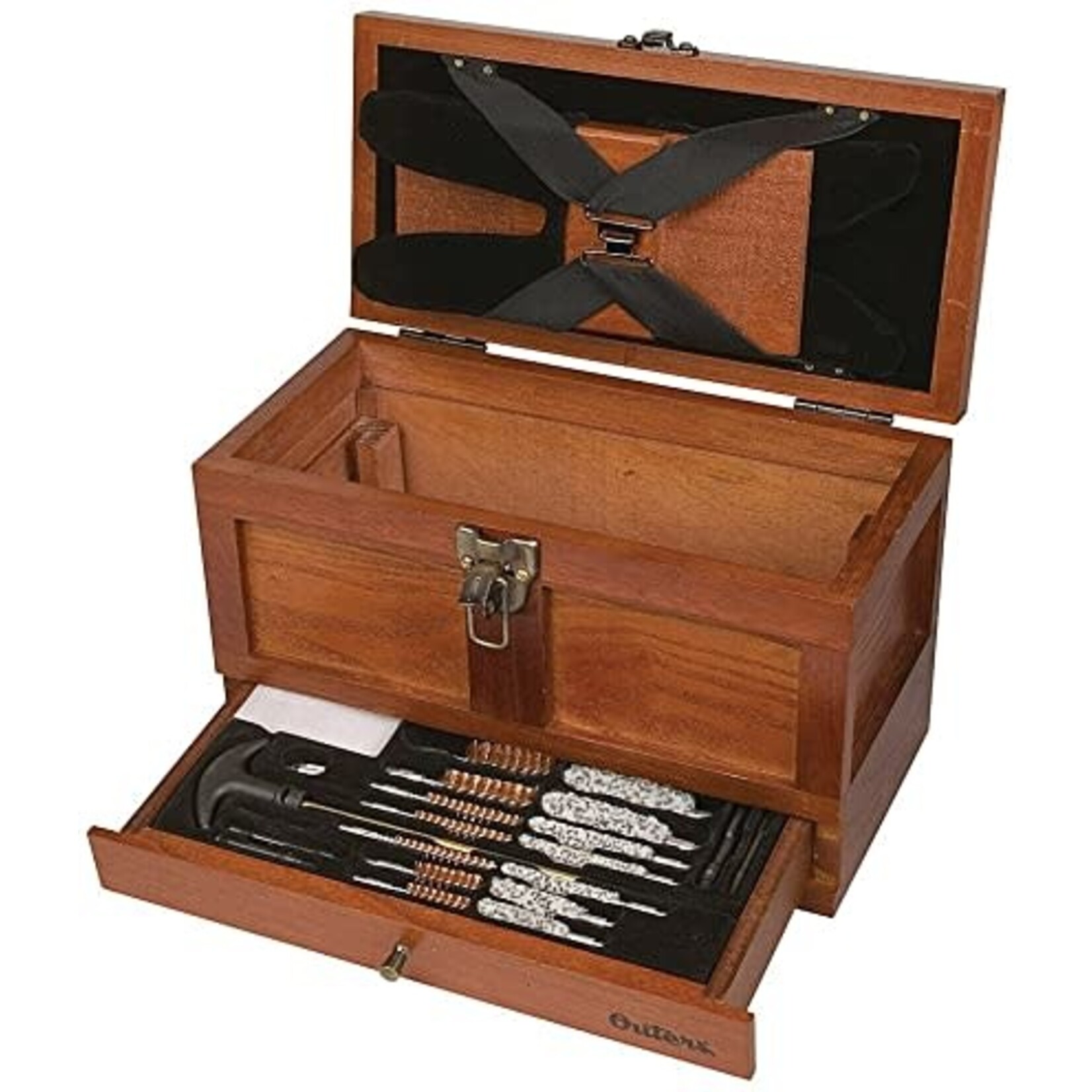 Outers Outers Wooden Chest Universal Gun Cleaning Kit 25pc. (70084)