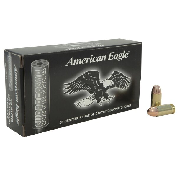 Federal American Eagle 45 ACP 230gr FMJ Subsonic 50rds (AE45SUP1) — Eagle Firearms