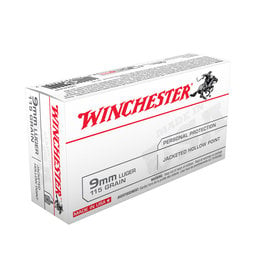 Winchester Winchester 9mm Luger 115gr JHP 50rds (USA9JHP)