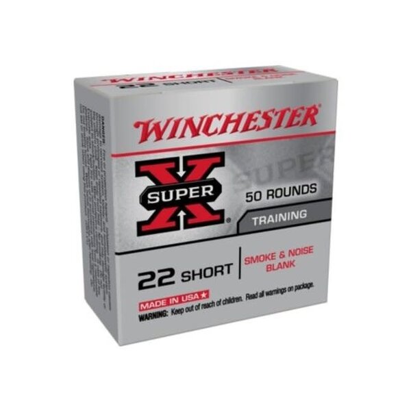 Winchester 22 Short Smoke & Noise Blanks 50rds (X22SBW) — Eagle Firearms