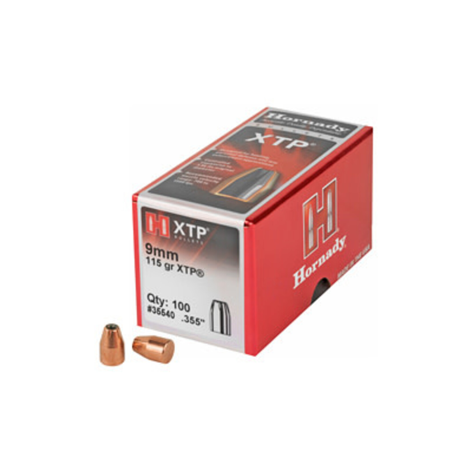 Hornady Hornady .355 dia. 9mm 115gr XTP 100ct. (35540)