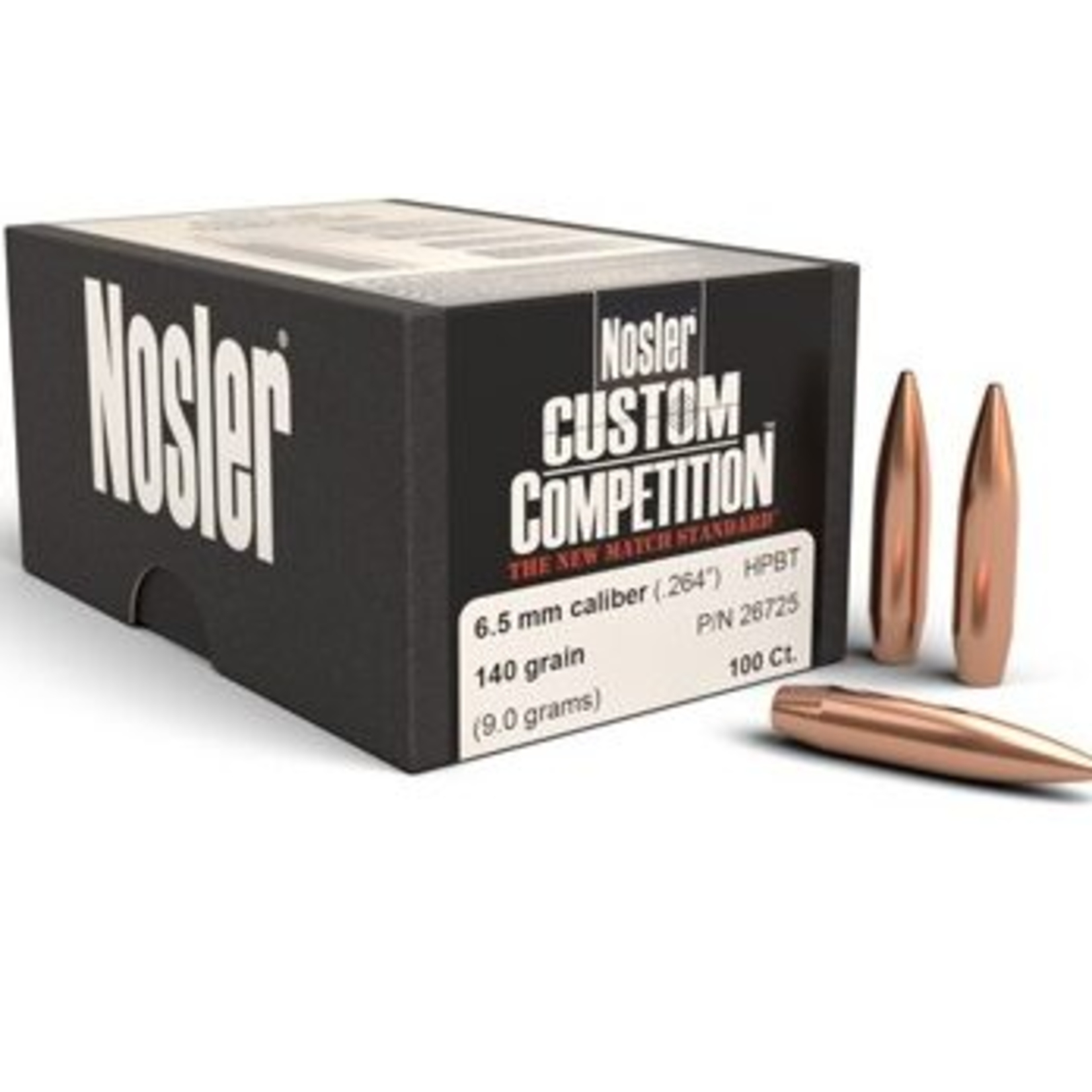Nosler Nosler .264 dia. 6.5mm 140gr HPBT Custom Competition 100ct. (26725)