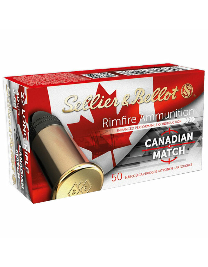 Sellier & Bellot Sellier & Bellot 22LR 40gr LRN Canadian Match Standard Velocity (V355297C)