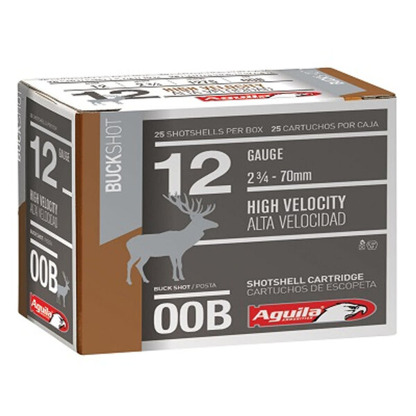 Aguila 12ga 2 3/4" 00 Buckshot 25rds (1CHB1320) — Eagle Firearms