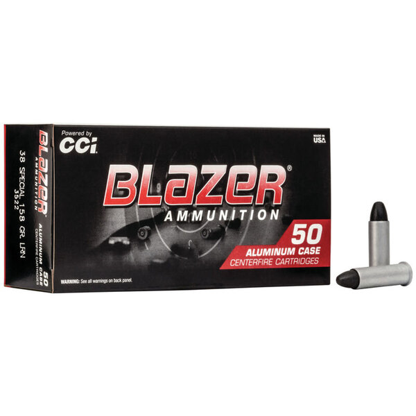 CCi Blazer Aluminum 38 Spl 158gr LRN 50rd (3522) — Eagle Firearms