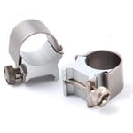 Weaver Weaver Top Mount 1" Med Silver Rings (49032)