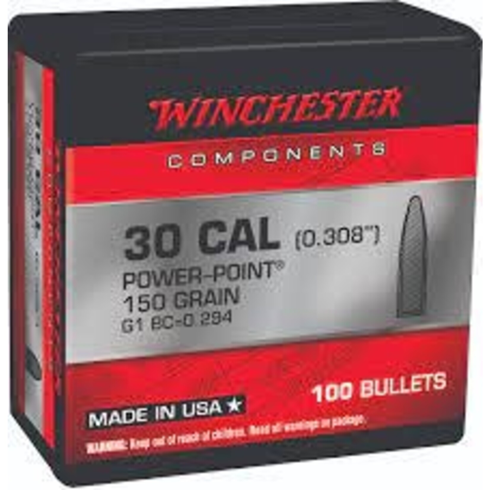 Winchester Winchester .308 dia. 30 cal 150gr Power-Point 100ct. (WB30PP150)