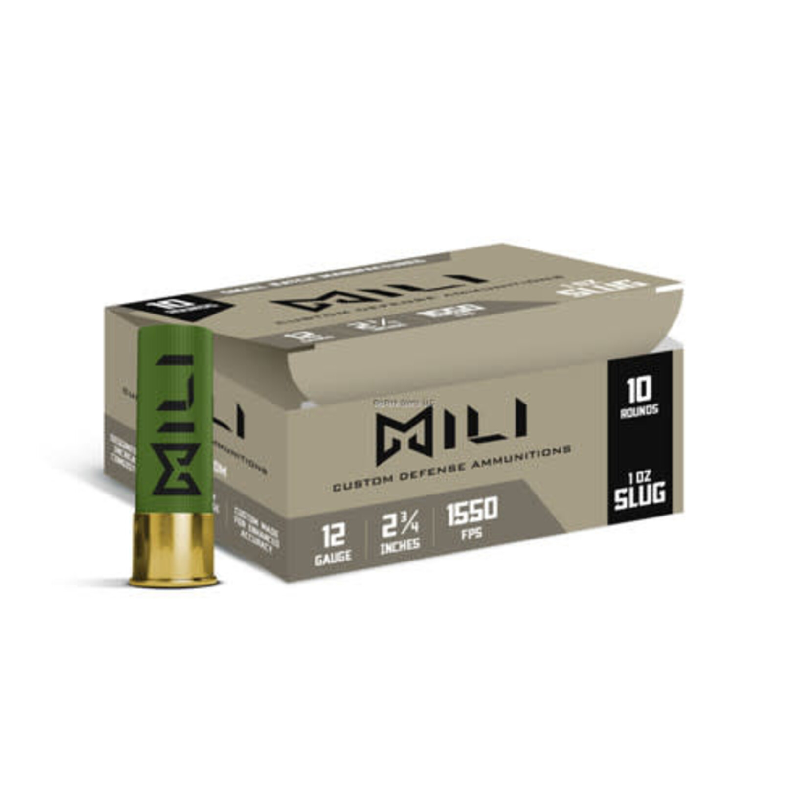 MILI M12-RIF-SLUG Rifled Slug 12 ga 2 3/4 10 rnds