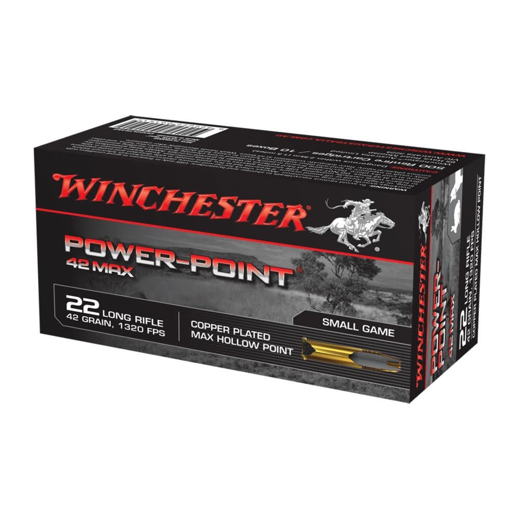 Winchester Winchester 22LR 42gr Copper Plated Max HP