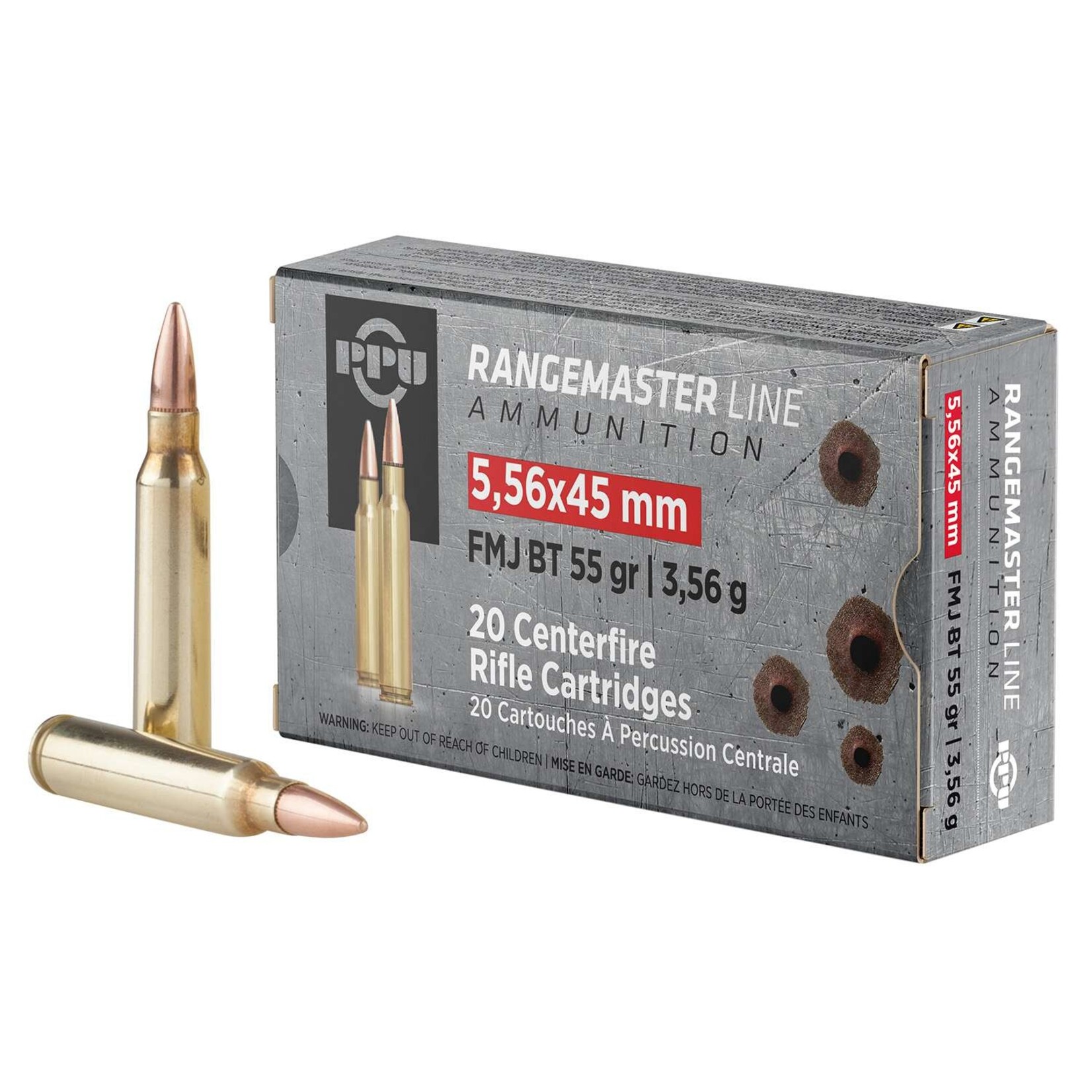 PPU PPU Rangemaster 5.56x45mm 55gr FMJ BT (PPRM5561)