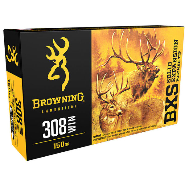 Browning 308 Win 150gr BXS Solid Expansion (B192403081) — Eagle Firearms