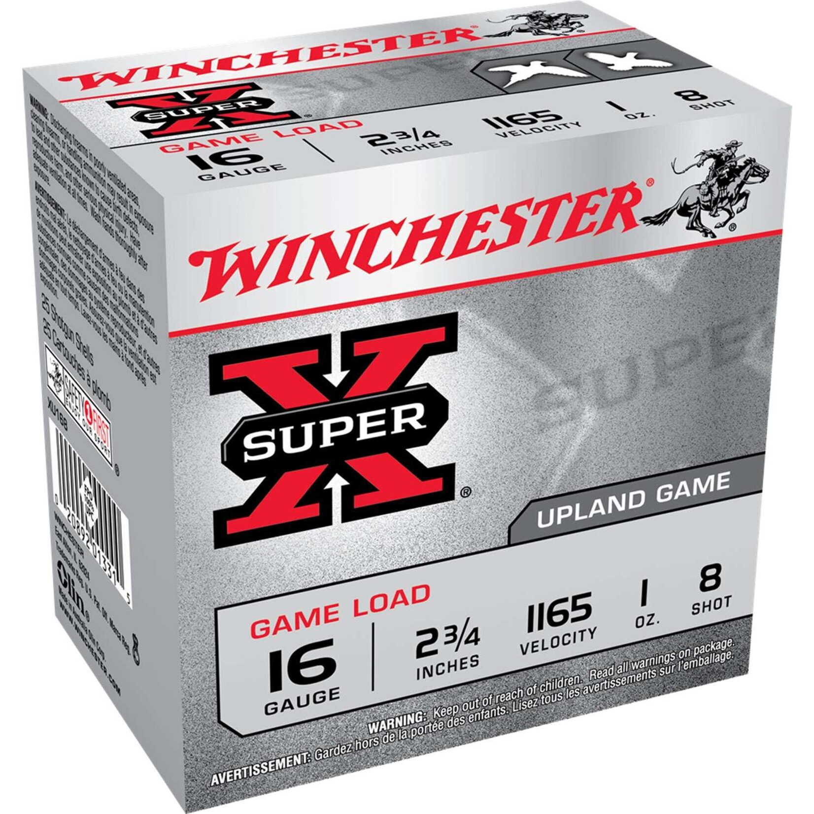 Winchester Winchester Super X 16ga 2 3/4", 1oz #8 Lead (XU168)
