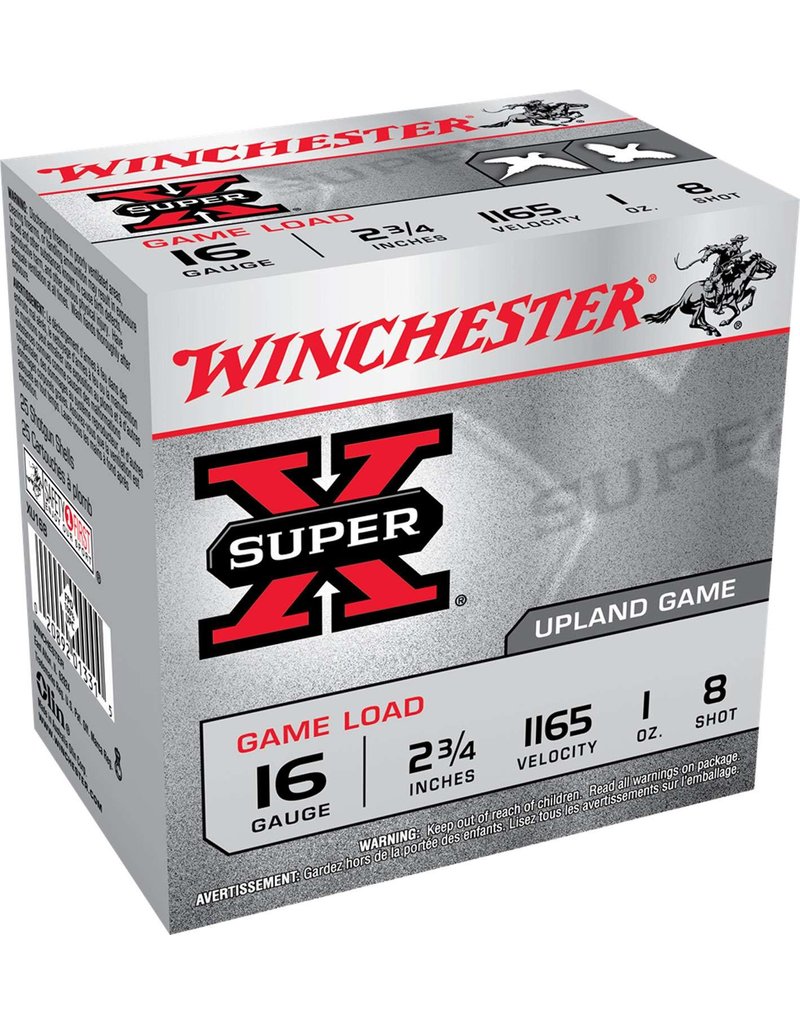 Winchester Winchester Super X 16ga 2 3/4", 1oz #8 Lead (XU168)