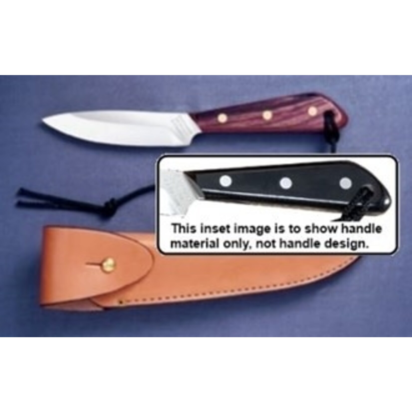 Grohmann Knives Grohmann #3 Army Flat Grind Knife w/Micarta Handle & Overlap Leather Sheath (M3SFA)