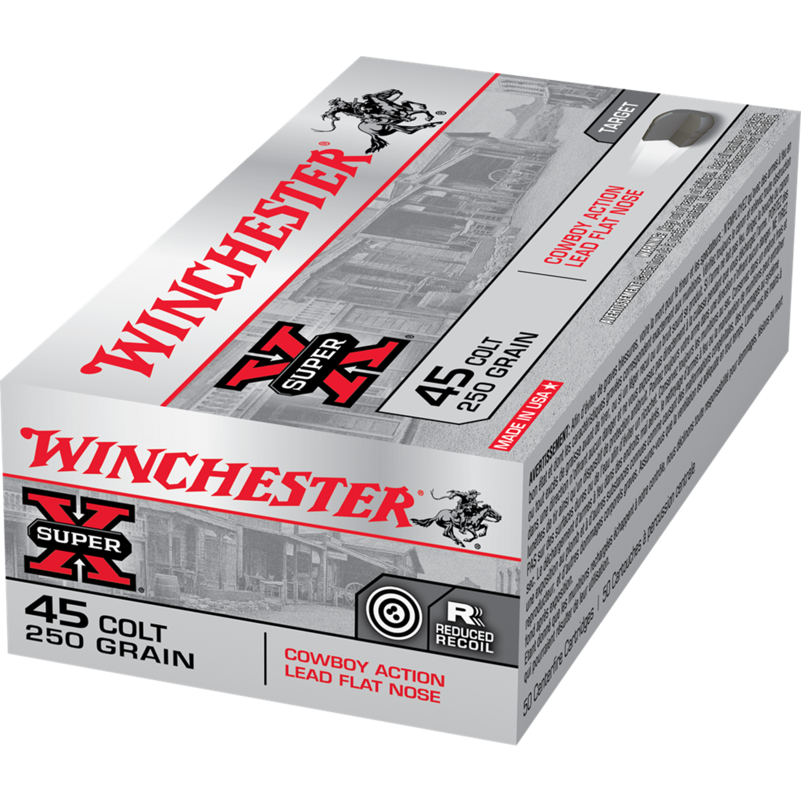 Winchester Winchester 45 Colt 250gr LFN Cowboy Action 50rds (USA45CB)