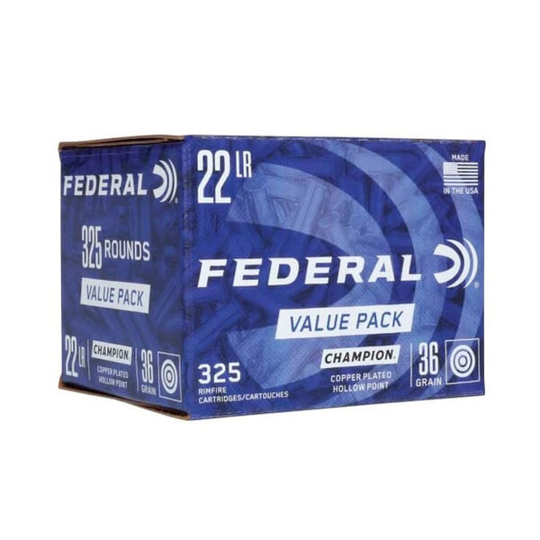 Federal Champion 22LR 36gr Copper Plated HP 325rds (725) — Eagle Firearms