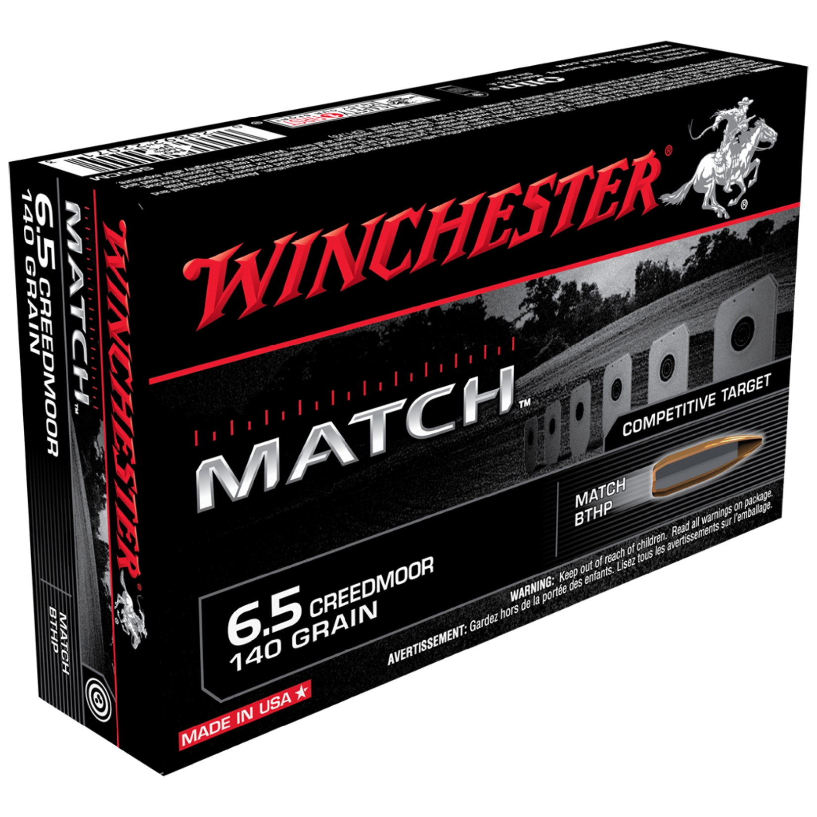 Winchester Winchester 6.5 Creedmoor 140gr Match BTHP (S65CM)
