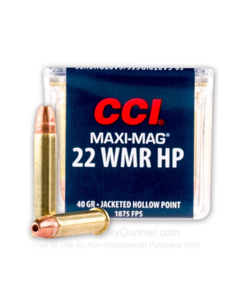 CCI CCI 22WMR Maxi-Mag 40gr JHP 50rd box (0024)