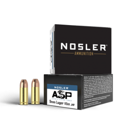 Nosler Nosler ASP 9mm Luger 115gr JHP 20rds. (51285)