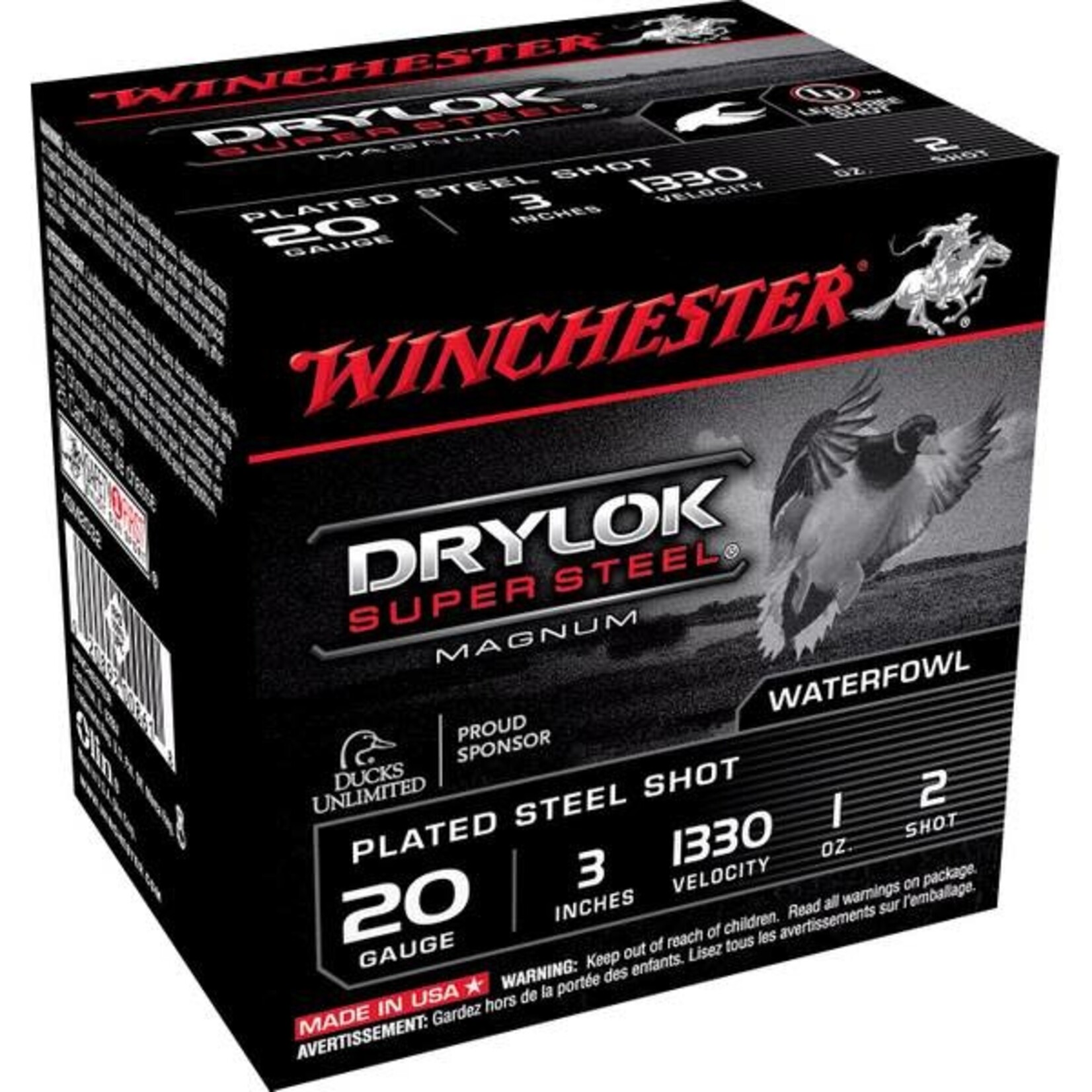 Winchester Winchester Drylok 20ga 3", 1oz #2 Steel (XSM2032)