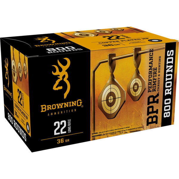Browning 22LR 36gr Copper Plated HP 800rds (B194122800) — Eagle Firearms