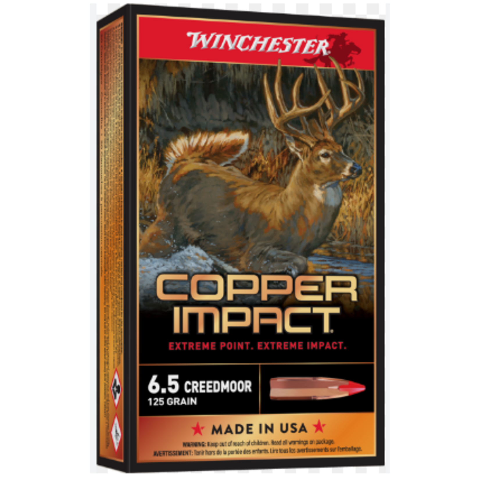 Winchester Winchester 6.5 Creedmoor 125gr Copper Impact (X65CLF)