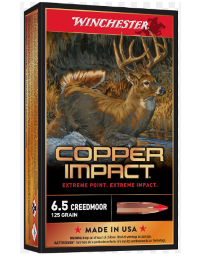 Winchester Winchester 6.5 Creedmoor 125gr Copper Impact (X65CLF)