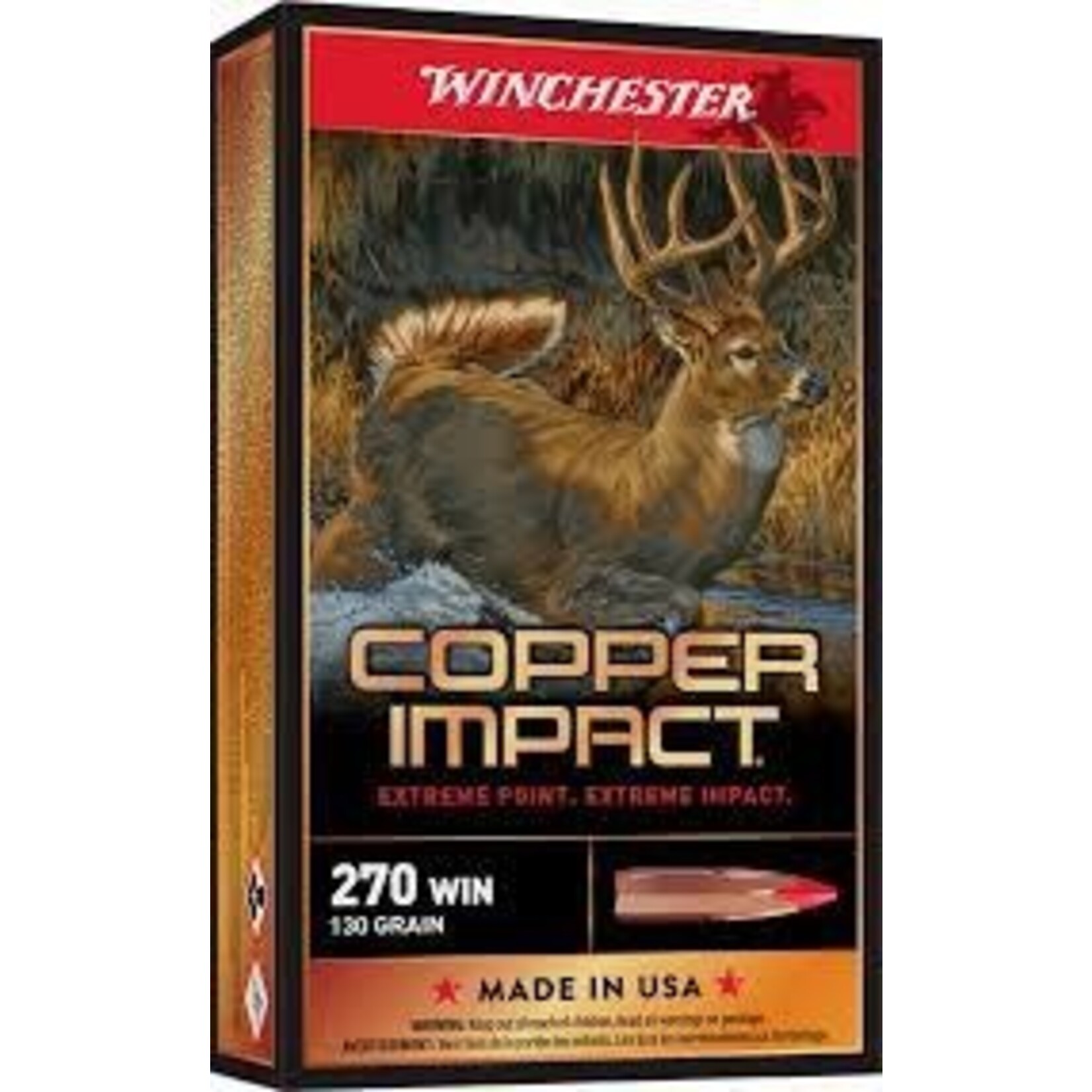 Winchester Winchester 270 Win 130gr Copper Impact (X270CLF)