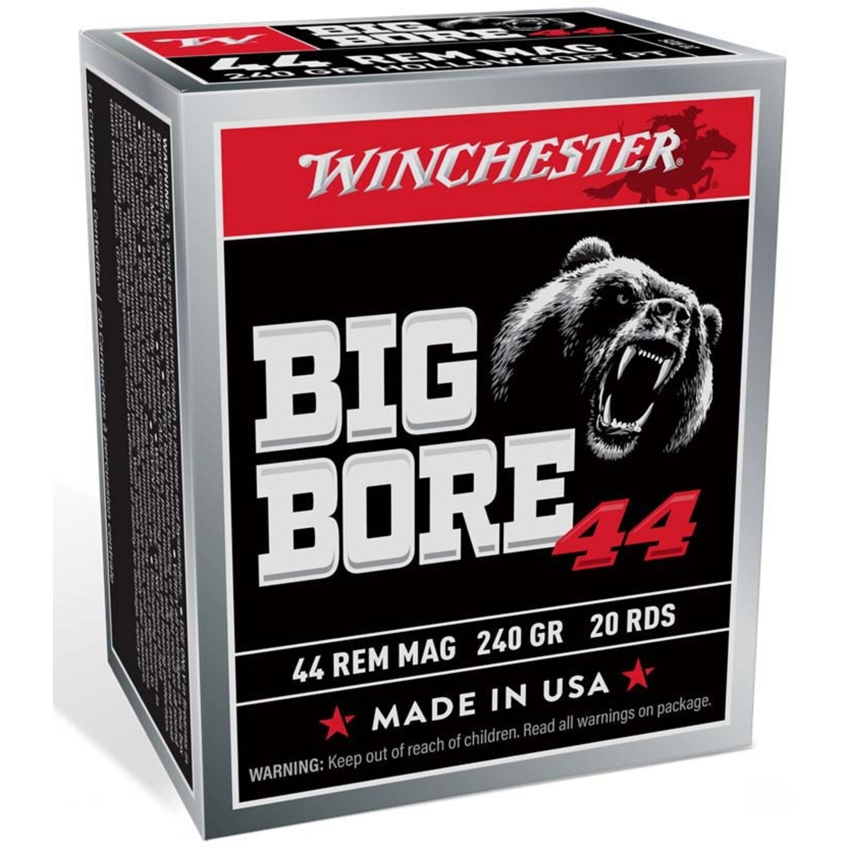 Winchester Winchester Big Bore 44 Rem Mag 240gr SJHP 20rds (X44MBB)