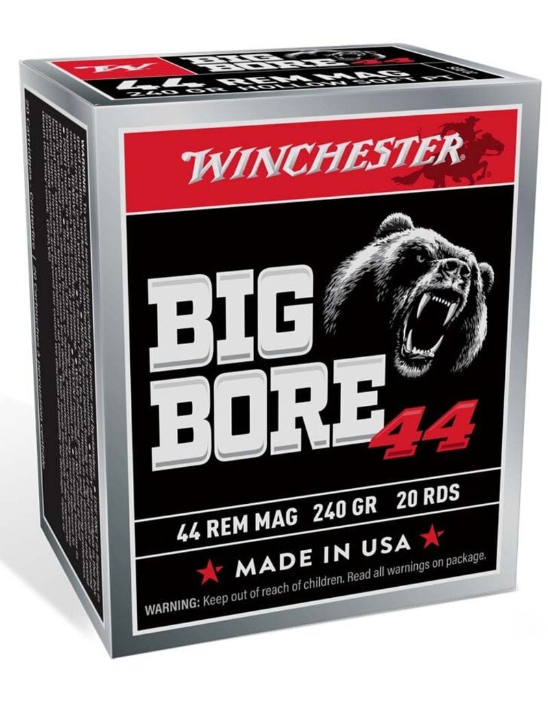 Winchester Winchester Big Bore 44 Rem Mag 240gr SJHP 20rds (X44MBB)