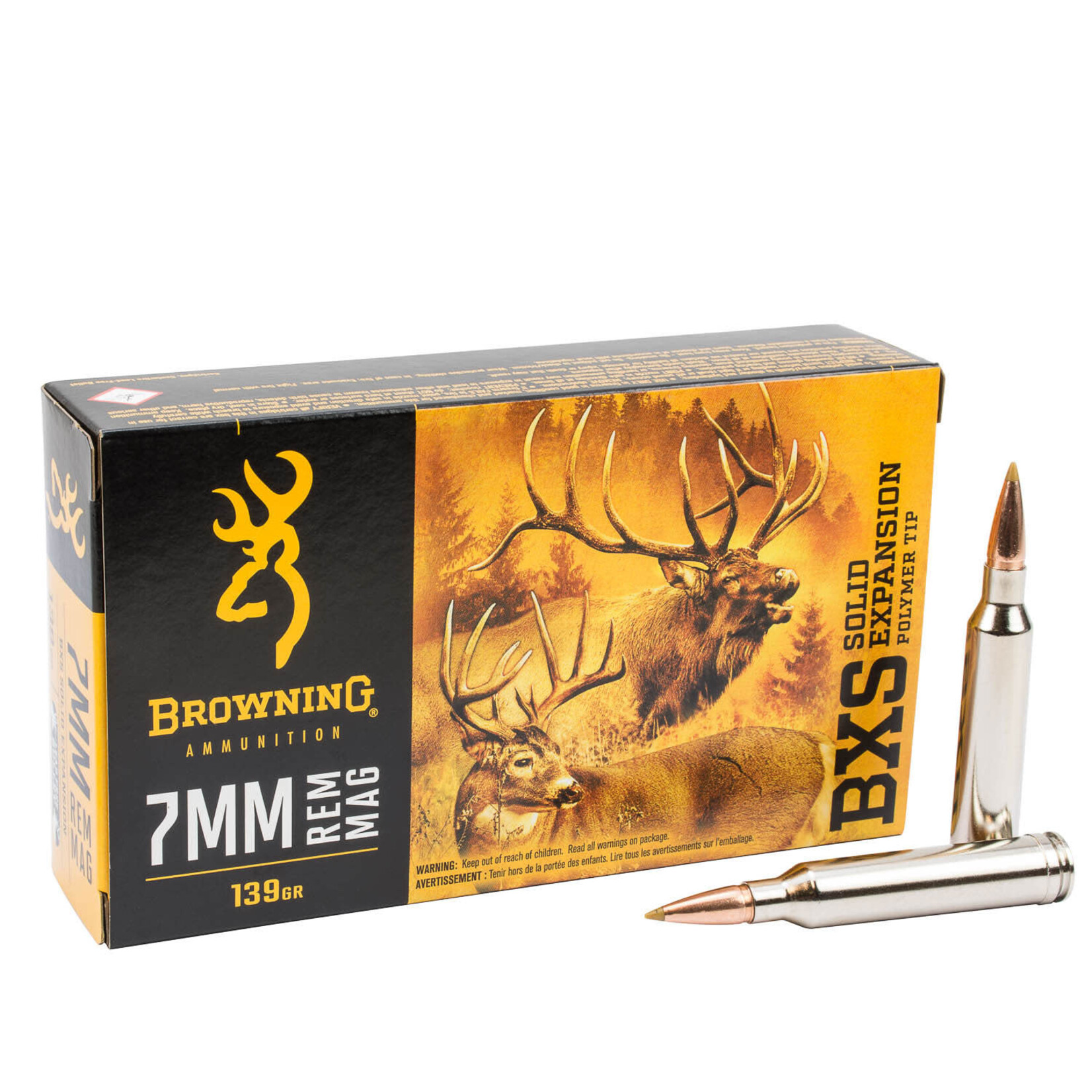 Browning Browning 7mm Rem Mag 139gr BXS Copper Expansion (B192400071)