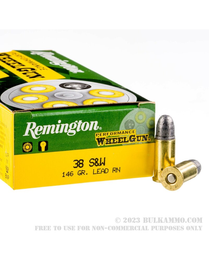 Remington 38 S&W 146gr Lead RN 50rd box (22278)