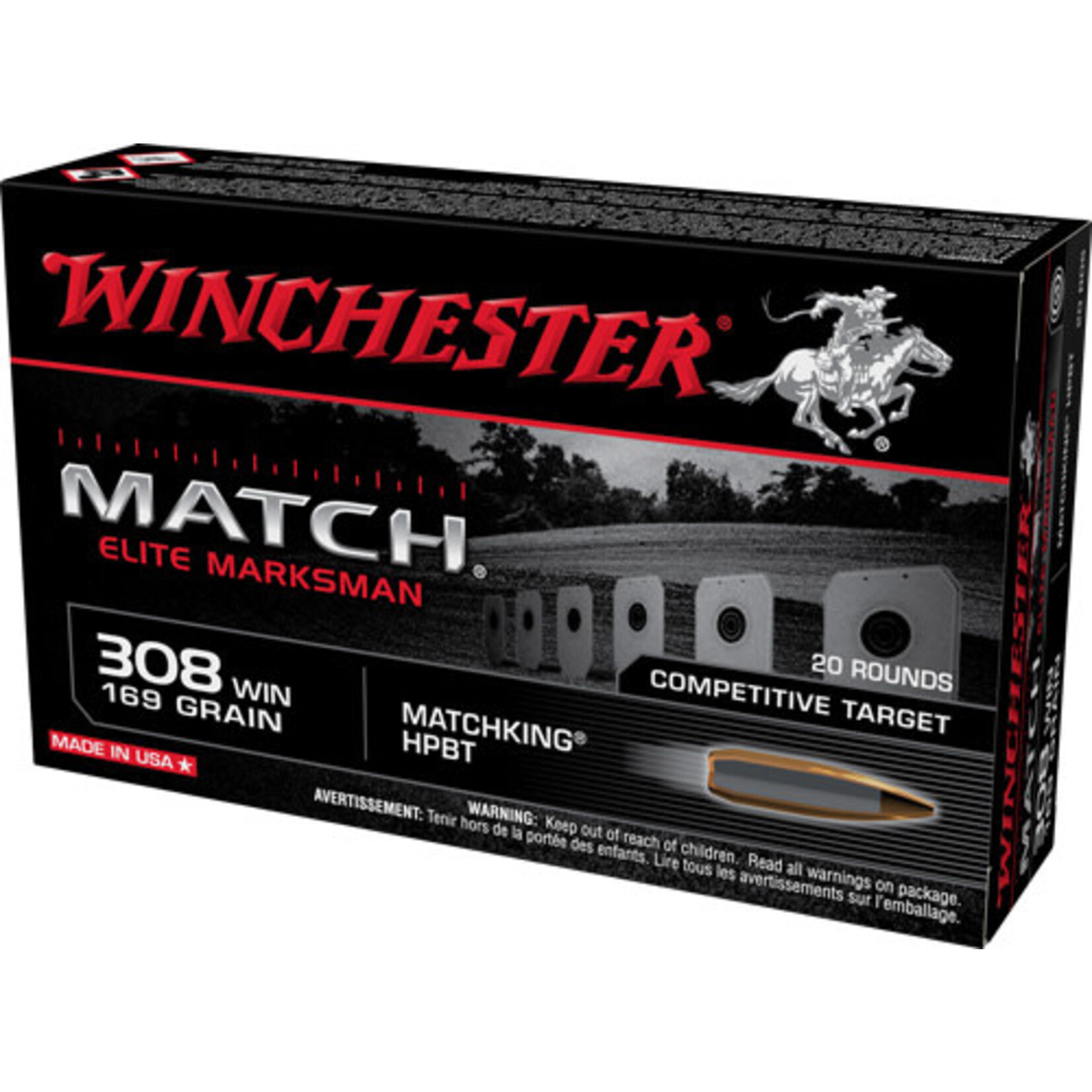 Winchester Winchester Match Elite Marksman 308 Win 169gr Matchking HPBT (S308M2)