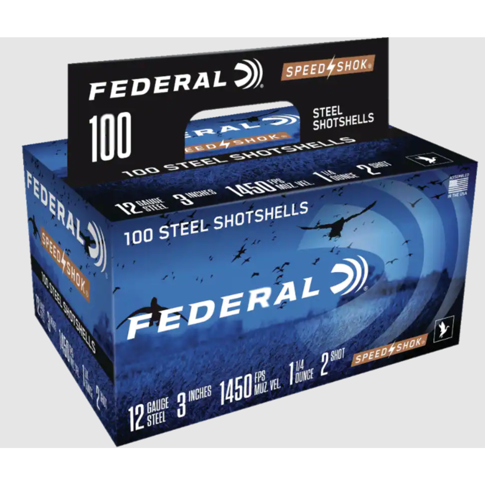 Federal Federal Steel 12ga 3" 1 1/4oz #2 100rds (WF1421002)