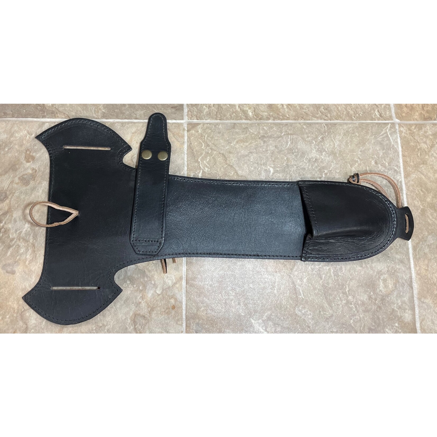 Leather Leg Holster for Mare's Leg / Ranch Hand, BLK