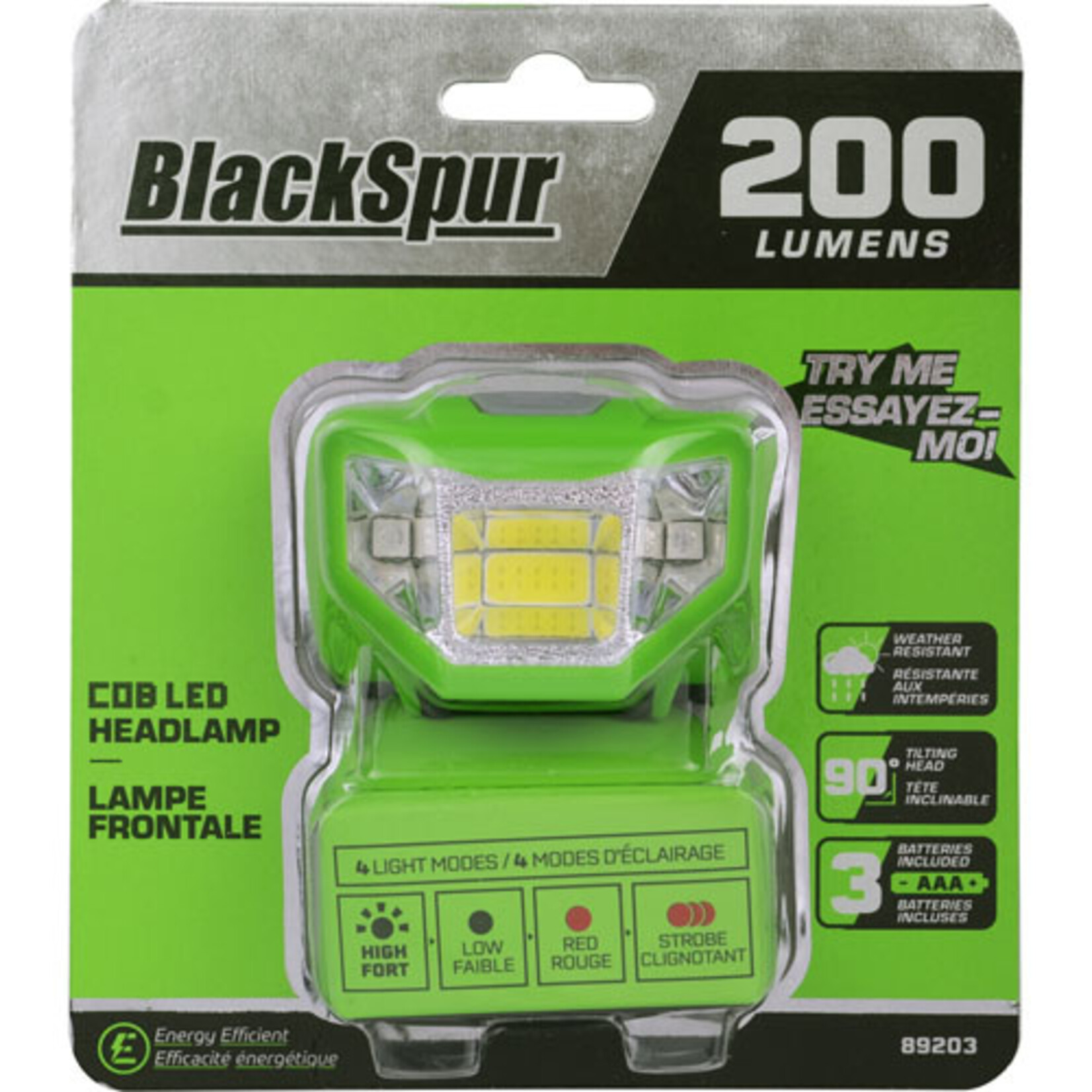 Blackspur 200 Lumen COB LED Headlamp