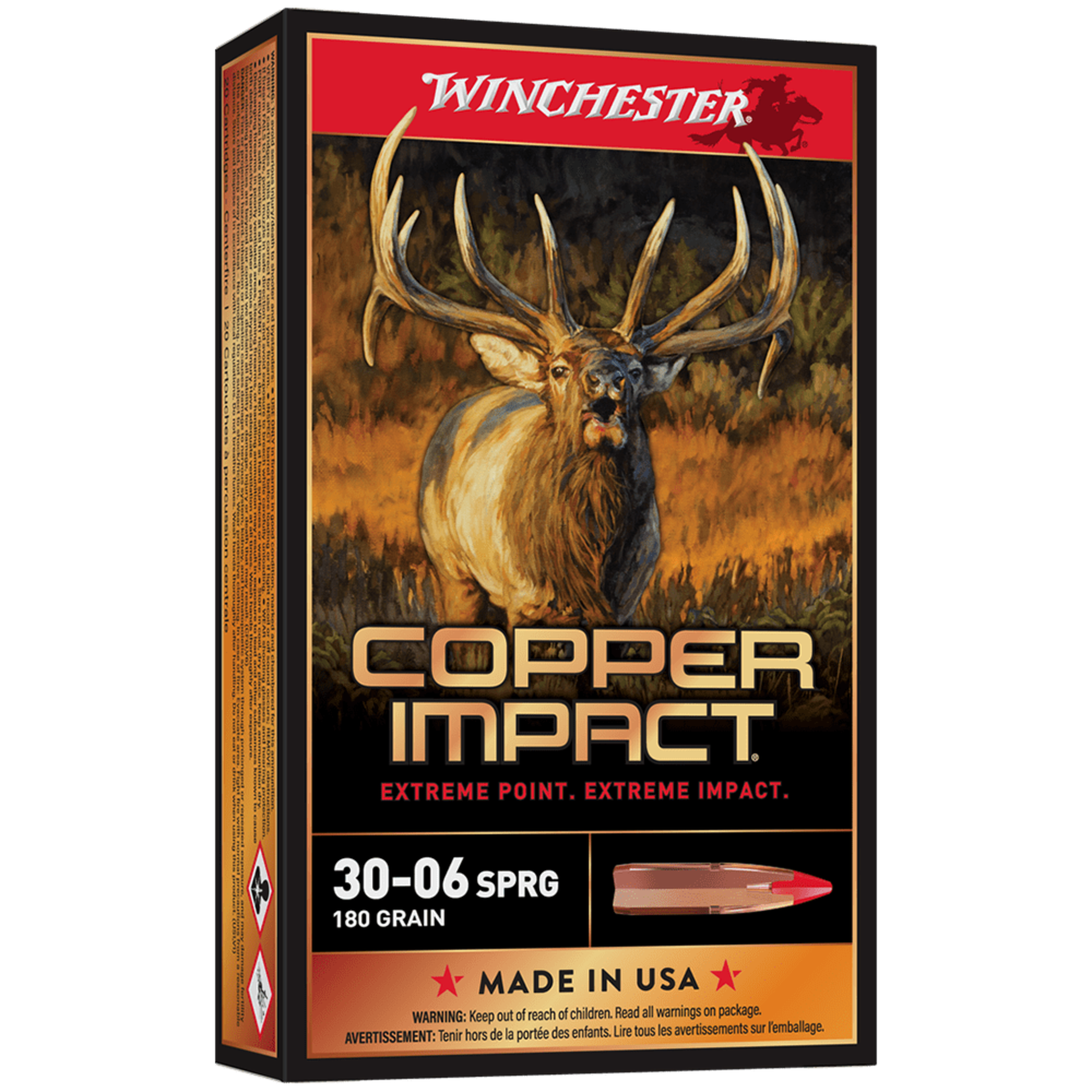 Winchester Winchester 30-06 Sprg. 180gr Copper Impact (X3006CLF2)