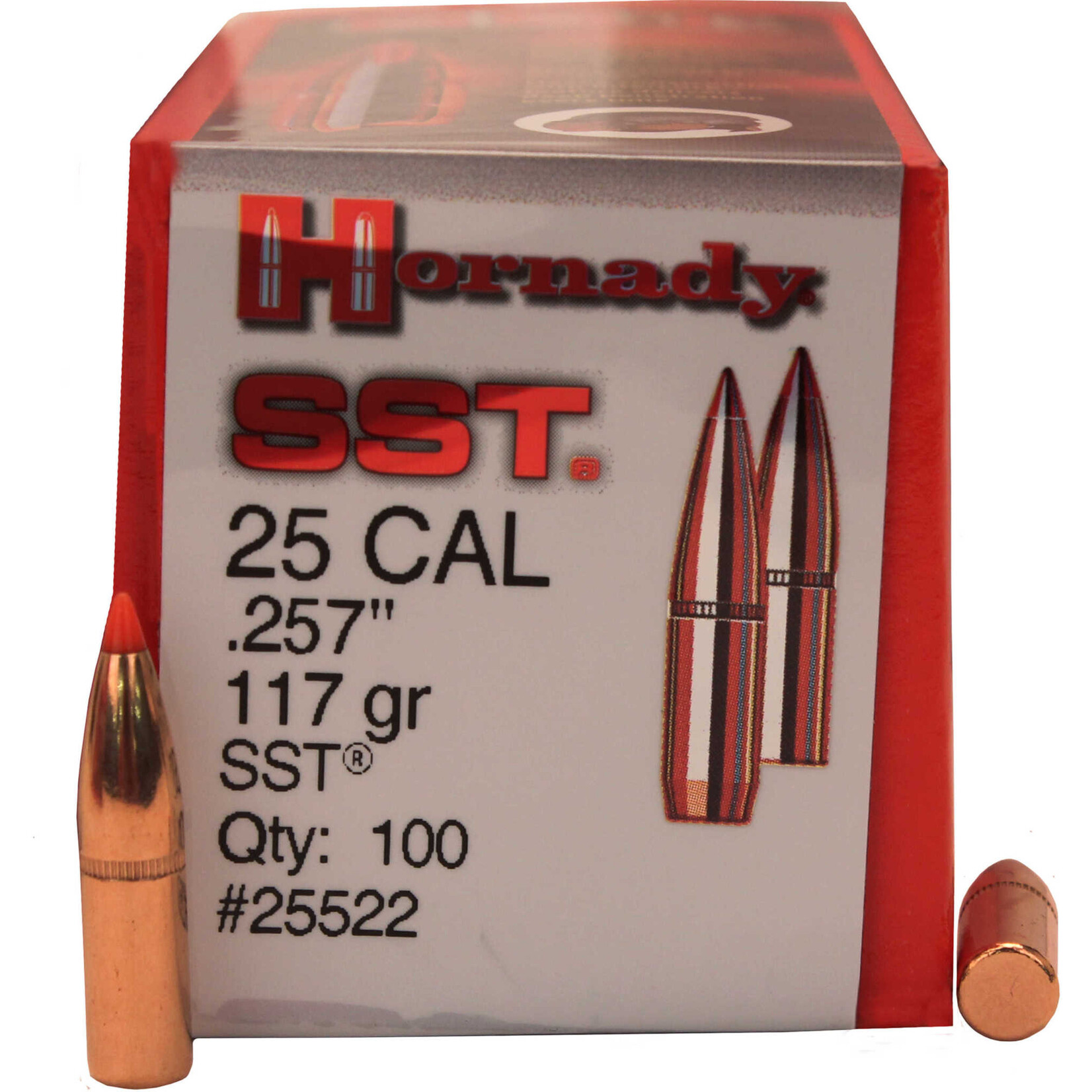 Hornady Hornady .257 dia 25 Cal 117Gr SST 100 CT Bullet (25522)