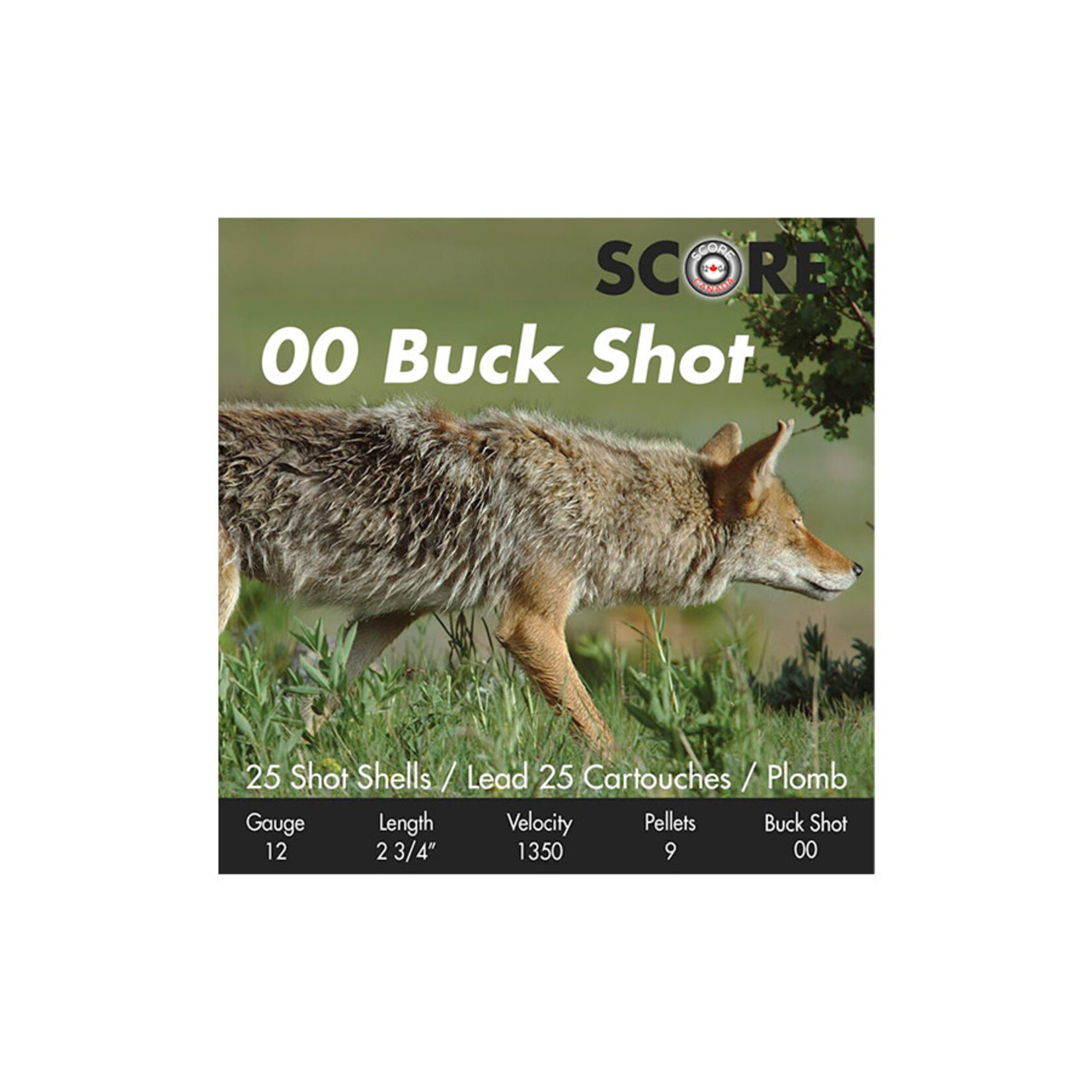 Score Score 12ga 2 3/4" 00 Buckshot 9 pellet 25rds.