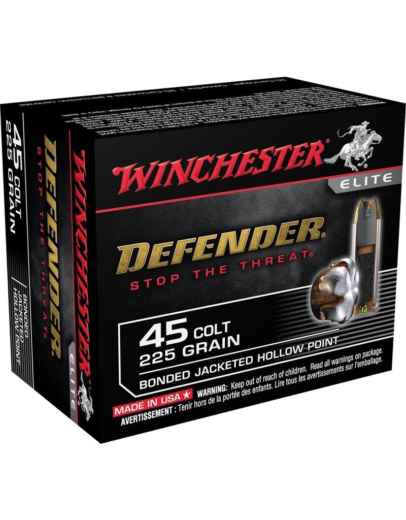 Winchester Winchester Defender 45 Colt 225gr Bonded JHP 20rds (S45CPDB)