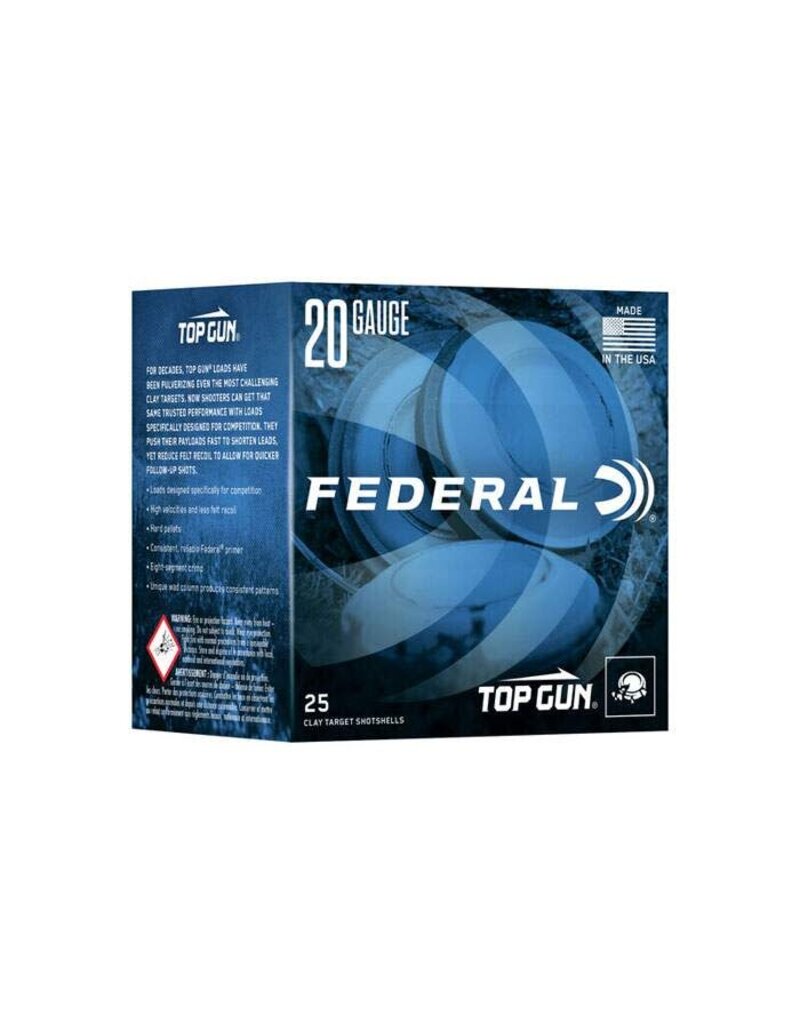 Federal Federal Top  Gun 20ga 2 3/4", 7/8oz #7.5 Lead (TGS2247.5)
