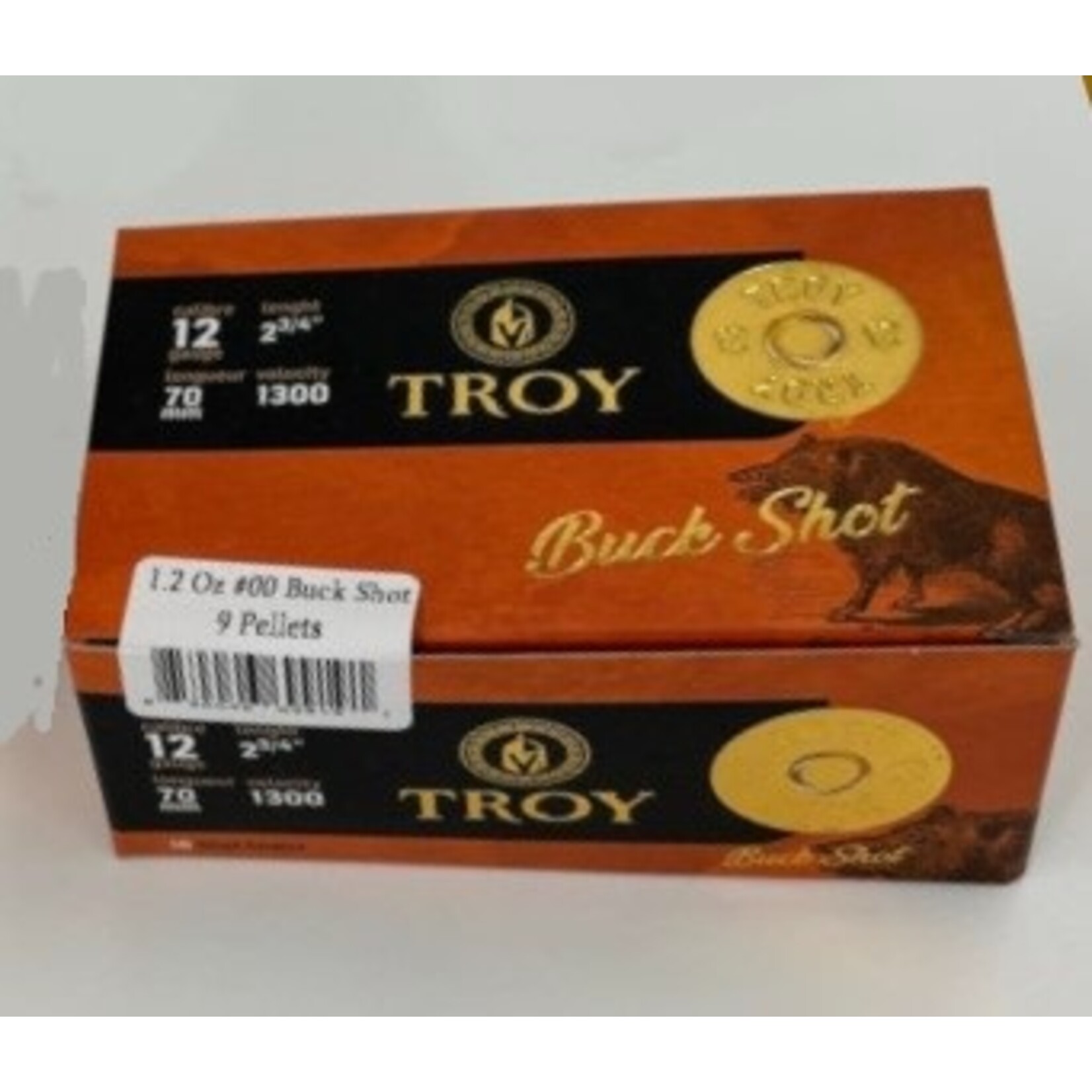 Troy Troy Ammunition 12ga 2 3/4", 1.2oz 00 Buckshot, 10rds